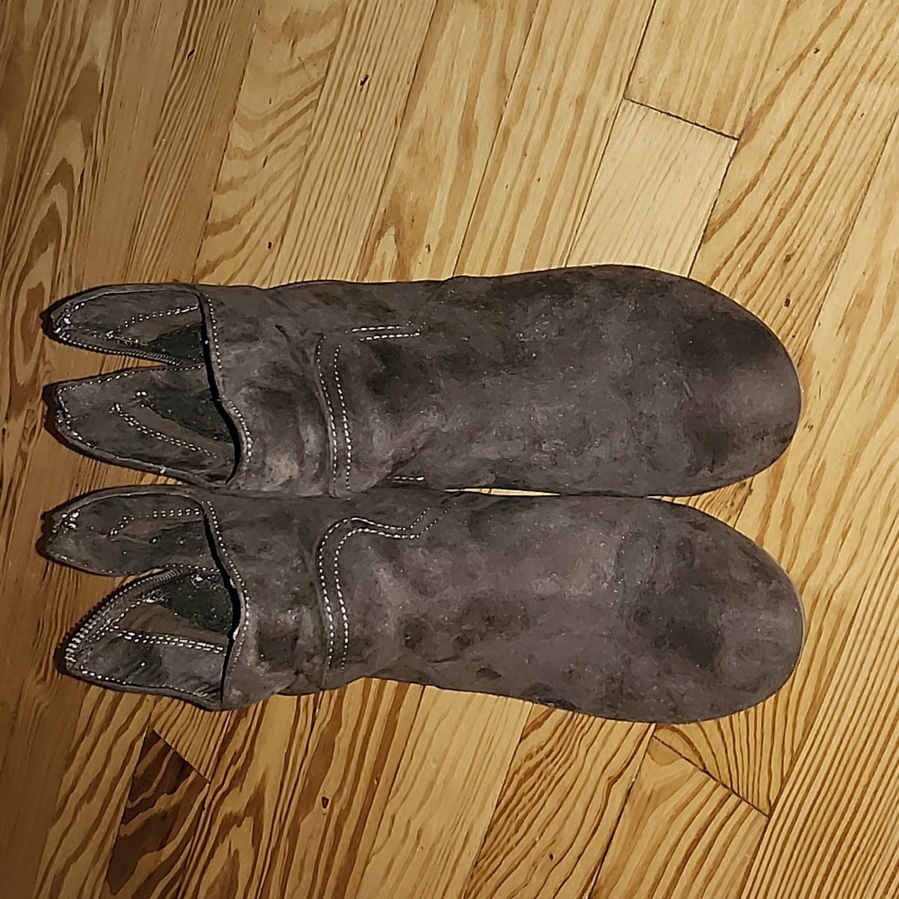 Report Brand Olive Colored Ankle Boots Size 10